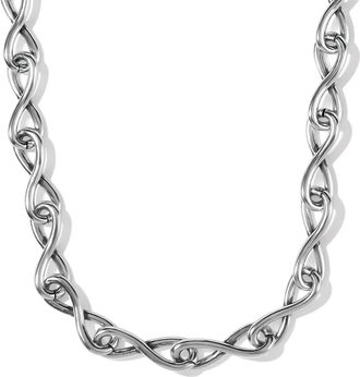Brighton Womens Interlock Twist Necklace In Silver
