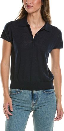 Vince Wool-Blend Knit Polo Shirt