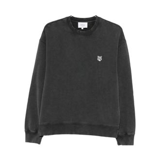 Maison Kitsun&eacute; Heren, Sweatshirts & Hoodies, Zwart, Maat: S Katoen