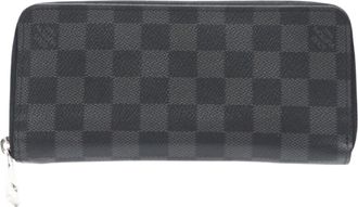 Louis Vuitton Black Gray Coated Canvas Long Wallet (Bi-Fold) (Pre-Owned)