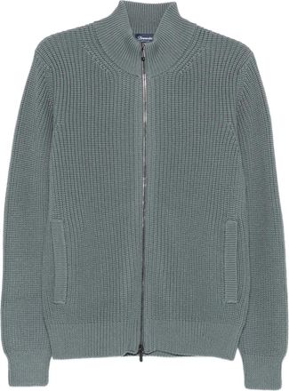 Drumohr Cardigan con zip - Verde
