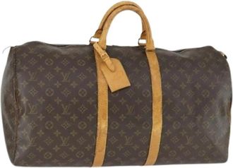 Louis Vuitton Pre-owned Weekend Bags, female, Brown, Size: ONE SIZE Pre-owned Vintage Canvas Weekend Bag