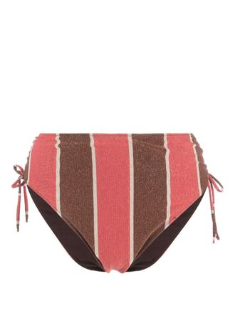 MC2 Saint Barth striped bikini bottoms - women - Polyamide/Elastane - L - Pink