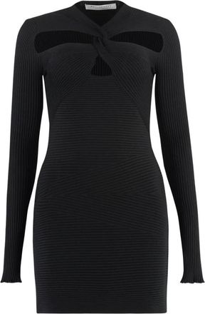 Philosophy di Lorenzo Serafini Cut-out Ribbed Minidress - Dames - Kleedjes - Zwart - XS - Kleedjes
