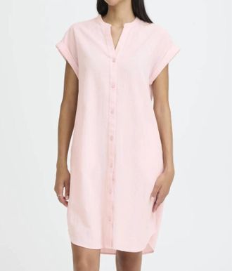 b.young Ellana Shirt Mini Dress In Parfait Pink
