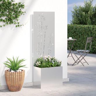 vidaXL Pantalla De Privacidad Para Jard&iacute;n Floral Plateado 50 X 140 Cm Vidaxl