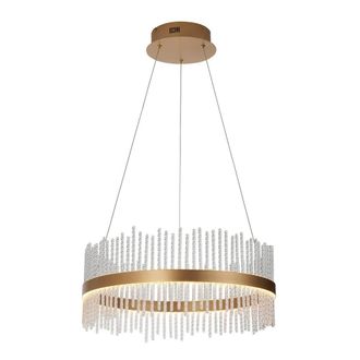 Netlighting Trapani Pendant Ceiling Light Brushed Gold Plated Clear Glass