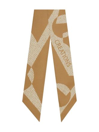 Ferragamo Venna-print silk bandeau - women - Silk - One Size - Neutrals