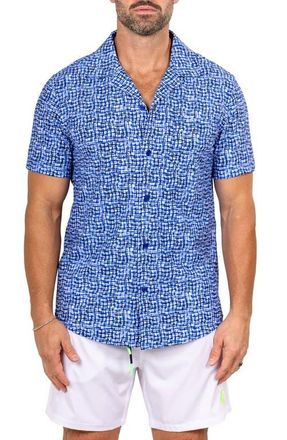 Maceoo Marthy Blue Camp Shirt at Nordstrom, Size 3