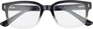 Cole Haan 52mm Square Reading Glasses in Black Ombrey Clear at Nordstrom Rack, Size +1.50