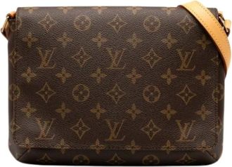Louis Vuitton Pre-owned Cross Body Bags, female, Brown, Size: ONE SIZE Pre-owned Canvas Cross Body Bag