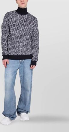 Balmain monogram logo high neck sweater
