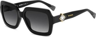 Missoni Zonnebril Zwarte Frame Grijze Lenzen - unisex - Zonnebrillen - Zwart - 55 MM - Accessoires