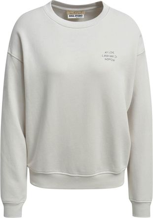 Smith & Soul Sweatshirt SMITH & SOUL, Damen, Gr. XXL, sand, Sweatware, Obermaterial: 65% Baumwolle, 35% Polyester, bedruckt, bestickt, relaxed fit h&uuml;ftbedeckend, R