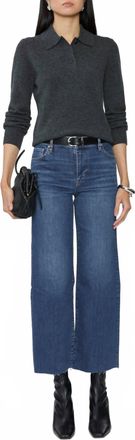 Frame Denim The Mellow Raw Hem Straight-Leg Jeans In Blue