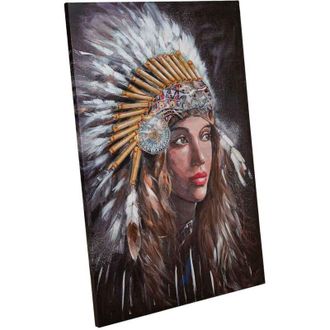 Wanderlust Deco Cuadro Pintado A Mano Con Relieve Gris 80x120x3