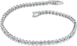The Diamond Store 0.44ct Tanzanite and 0.35ct Lab Diamond Bracelet in 925 Sterling Silver