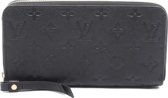Louis Vuitton Portemonnee met monogram-reli&euml;f - Zwart