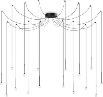 Ideal Lux L&aacute;mpara de suspensi&oacute;n Lucciola Negro D200xH450-5435mm