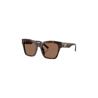 Dolce & Gabbana Zonnebril met vierkant montuur - Dames - Accessoires - Bruin - Maat: 52 MM