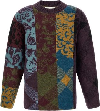 Dries Van Noten Purple Crew Neck Sweater