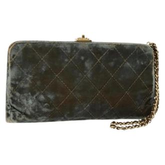Chanel Pre-owned Clutches, female, Green, Size: ONE SIZE Pre-owned Vintage Clutch Bag