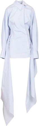 The Attico Cotton Mini Jurk - Dames - Shirt Kleedjes - Blauw - XS - Katoen - Kleedjes