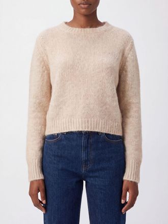 Avant Toi Maglia girocollo in misto cashmere e seta con fantasia astratta