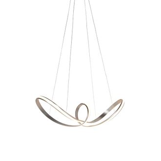 QAZQA Qazqa Moderno L&aacute;mpara Colgante De Dise&ntilde;o De Acero Regulable Con Led - Viola Due Aluminio Alargada /org&aacute;nica Incluye Led Max. 1 X 42 Watt