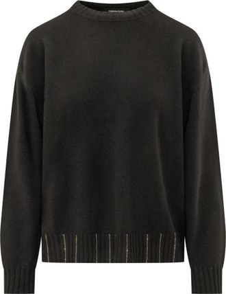 Fabiana Filippi Maglia G/C - Dames - Ronde hals truien - Zwart - M - Truien & Vesten