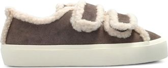 INUIKII shearling-trimmed touch-strap sneakers - women - Lamb Skin/Rubber/Lambs Wool - 40 - Grey
