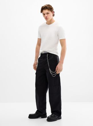 Djab Mens Wide-leg cargo chinos Loose fit