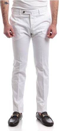 Pantaloni Torino Slim Fit Broek - Heren - Chinos - Wit - M - Katoen - Broeken