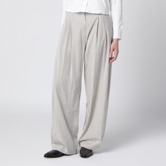 The Row Iven trousers in smoke grey silk blend