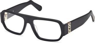 GCDS Moderne Geometrische Zonnebril - Heren - Brillen - Zwart - 55 MM - Accessoires