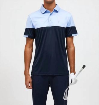 Peak Performance Player Block Polo Shirt In Salute Blue/white
