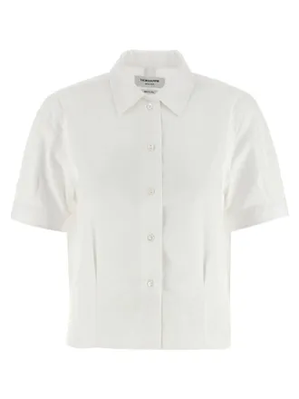 Thom Browne Removable Sash Cotton Poplin Shirt - White