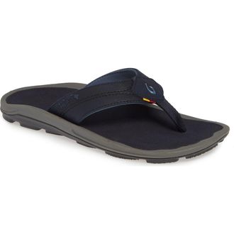 Olukai Kipi Flip Flop in Trench Blue Synthetic at Nordstrom, Size 10