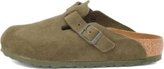 Birkenstock Boston BS Modern Suede Narrow Fit - Dames - Slip ons - Groen - 40 EU - Su&egrave;de - Schoenen
