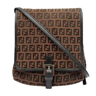 Fendi Pre-owned Zucca Schoudertas - Dames - Pre-owned - Bruin - Maat: ONE Size Leer