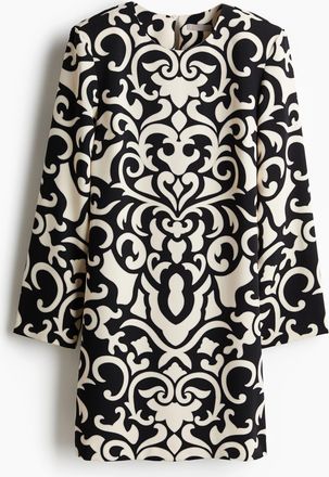 H&M Kleid mit Schulterpolstern - Beige