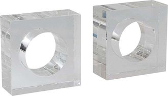 Port 68 Sandy Crystal Bookends Pair