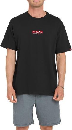 Quiksilver Young Guns Impaired Surf Oversize Cotton Graphic T-Shirt in Black at Nordstrom, Size Xx-Large