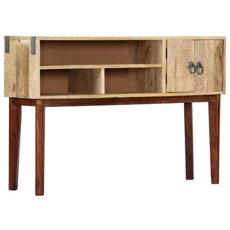 vidaXL Vidaxl - Mesa Consola De Madera Maciza De Mango Rugosa 115x30x76 Cm