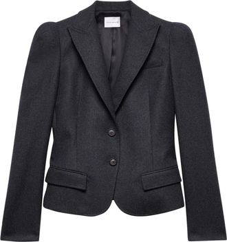 7 For All Mankind High Shoulder Wool Mink Blazer