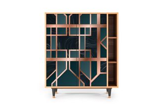 StoryZ Aparador azul-verde 2 cajones y 2 puertas L 94 cm