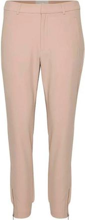 Inwear Cafe Au Lait Broek met Rits - Dames - Slim Fit Broeken - Roze - S - Polyester - Broeken