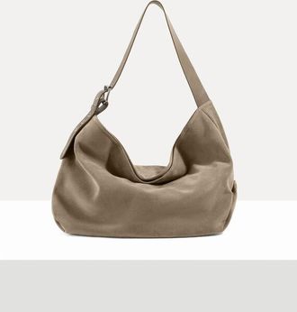 Vivienne Westwood Maxime Large Shoulder Bag Suede Stone