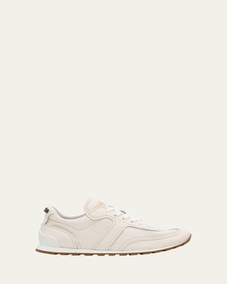 Brunello Cucinelli Leather Lace-Up Sneakers