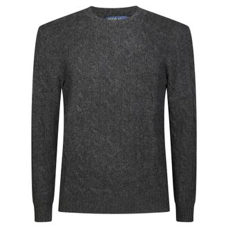 Polo Ralph Lauren Round-neck Knitwear, male, Black, XL, GC Logo Shirt